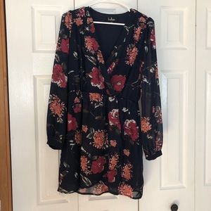 Lulus Blue floral dress M